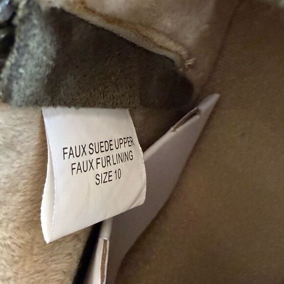 Muk Luks Side Zip Booties - Lydia  Olive 10 NWT - Picture 8 of 9